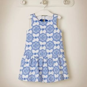Janie and Jack blue and white dress